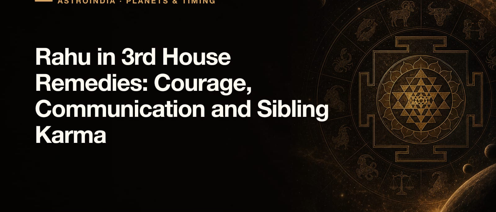 Rahu in 3rd House Remedies: Courage, Communication and Sibling Karma