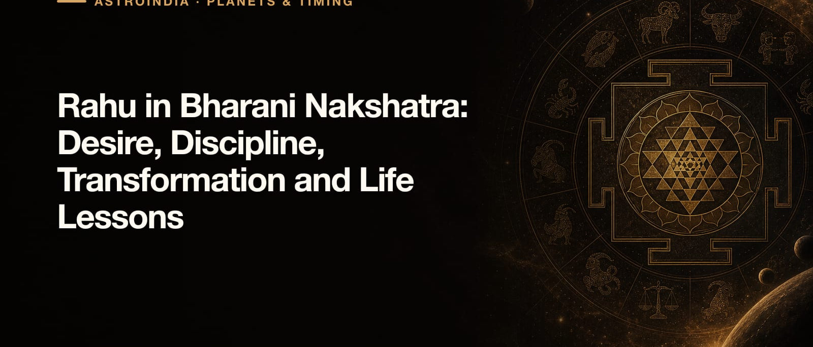Rahu in Bharani Nakshatra: Desire, Discipline, Transformation and Life Lessons