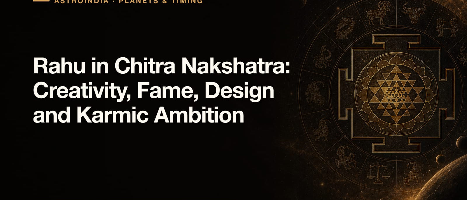 Rahu in Chitra Nakshatra: Creativity, Fame, Design and Karmic Ambition
