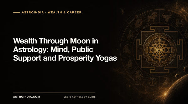 Wealth Through Moon in Astrology: Mind, Public Support and Prosperity Yogas