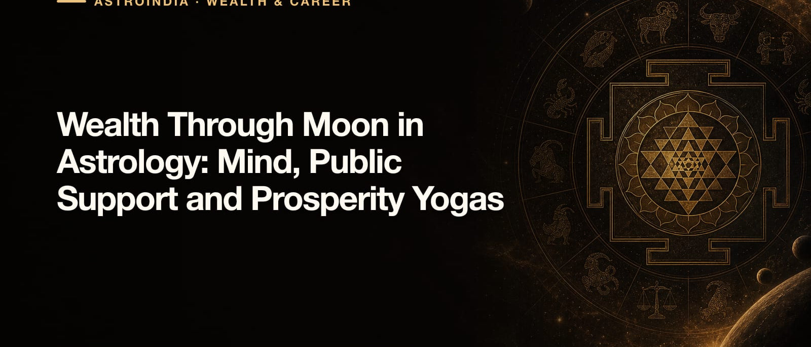 Wealth Through Moon in Astrology: Mind, Public Support and Prosperity Yogas