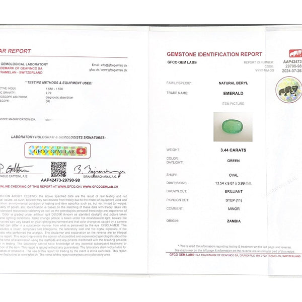 Emerald (Panna Stone) - 3.44 Carat