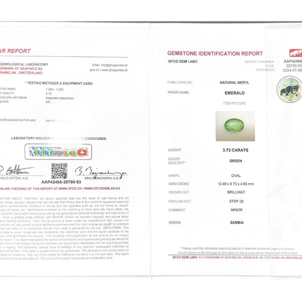 Emerald (Panna Stone) - 3.73 Carat