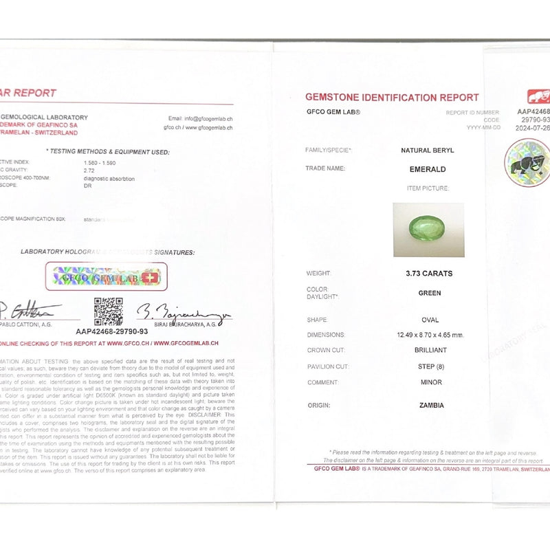 Emerald (Panna Stone) - 3.73 Carat