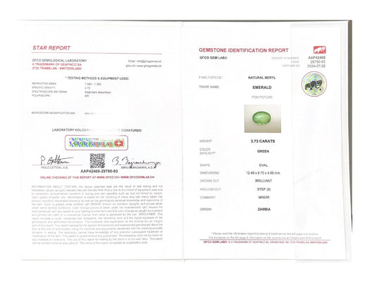 Emerald (Panna Stone) - 3.73 Carat