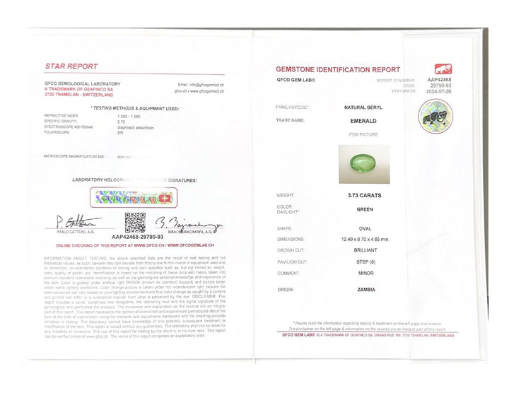 Emerald (Panna Stone) - 3.73 Carat