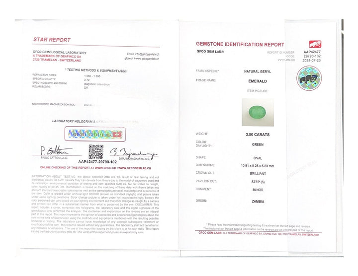 Emerald (Panna Stone) - 3.50 Carat