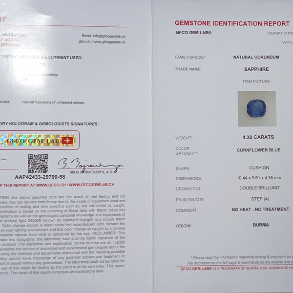 Blue Sapphire - 4.30 Carat