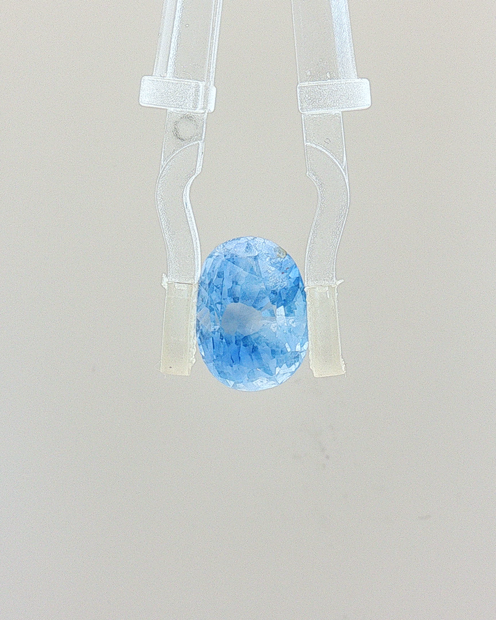 Ice Blue Sapphire (Neelam) - 5.60 Carat (Certified)