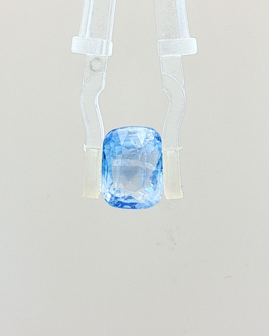 VIVID Ice Blue Sapphire (Neelam) - 6.89 Carat (Certified)