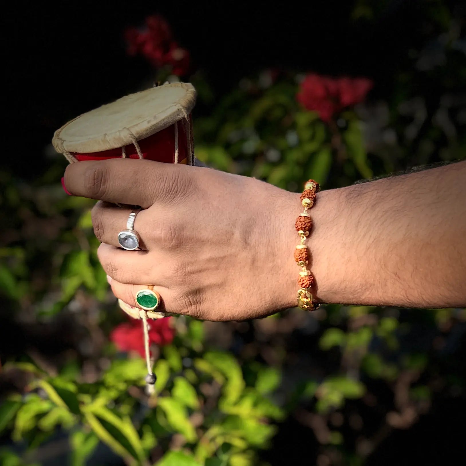 Gold Plated Rudraksha Bracelet