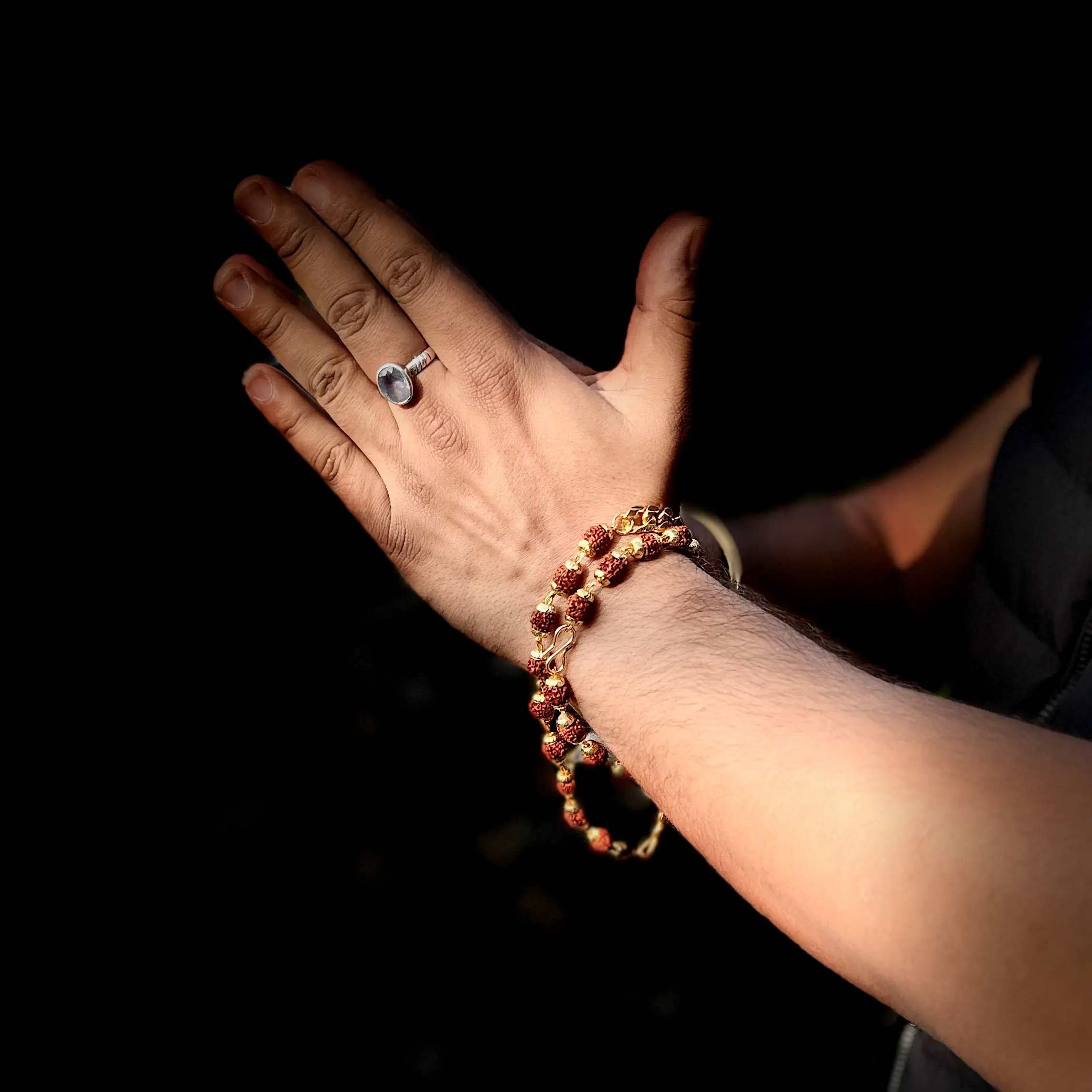 Gold Plated Rudraksha Necklace